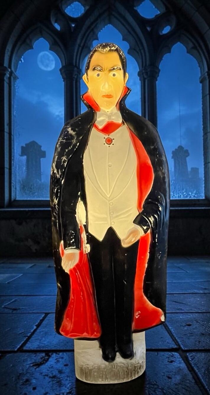 Vintage Bela Lugosi Dracula Decoration Don Featherstone Halloween Light RARE